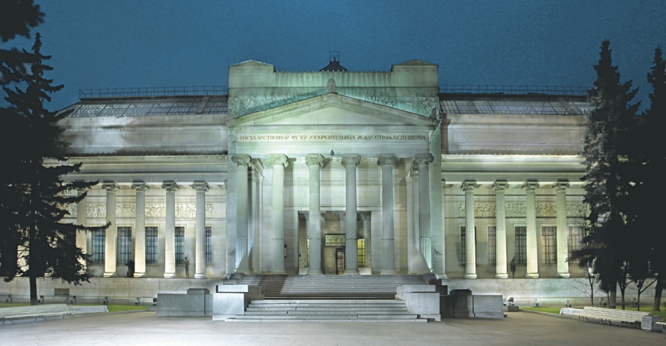 The Pushkin Museum of Fine Arts in Moscow amazes with its appearance