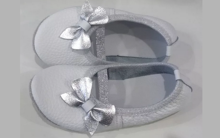 Silver shoes for the carnival costume 