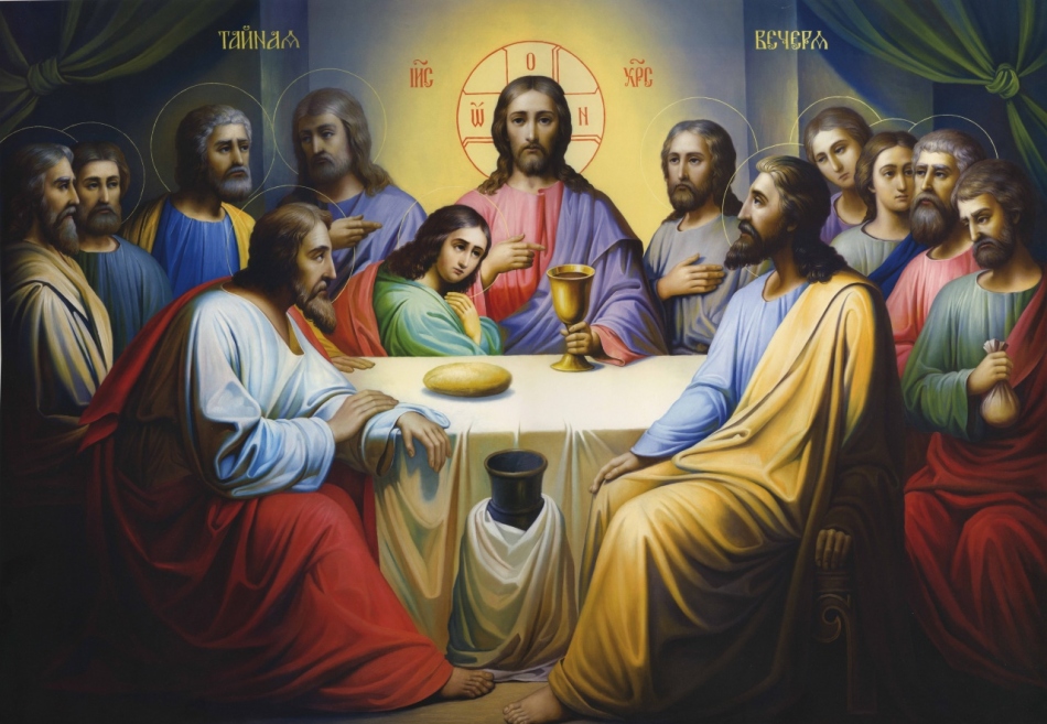 Perjamuan Terakhir pada hari Kamis, Yesus dengan siswa