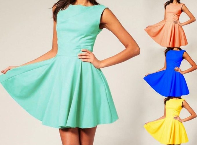 Vestido con Skirt Sun