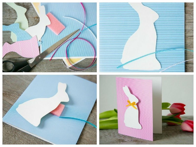 Artisanat DIY pour Pâques à partir de papier et de carton ondulé: schémas