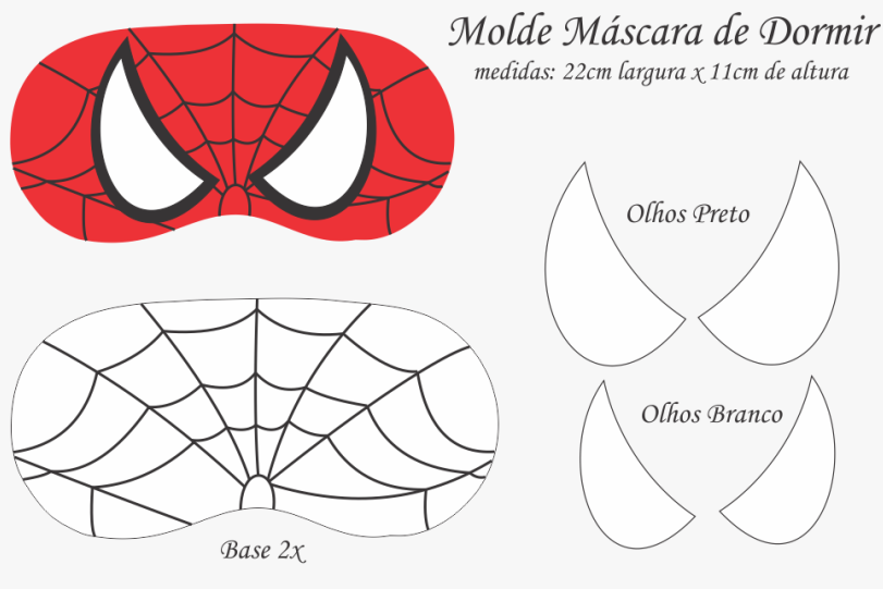Templates for a mask of man-spider from cardboard