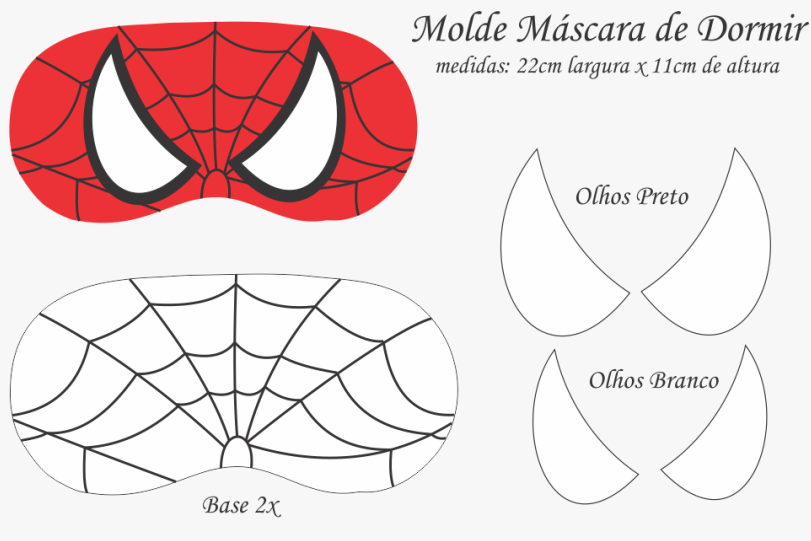 Šablóny pre masku muža-Spider z lepenky