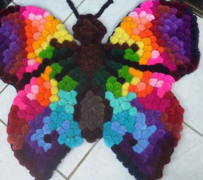 Bright butterfly - rug