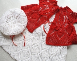 How to tie a beautiful children's sundress? Knitted sundresses and crocheted