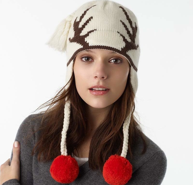 Fashionable children's hats: knitted and fur - stylish model