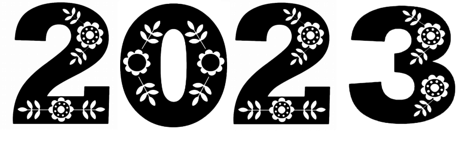Перетинанка бројеви 2023 за украшавање прозора