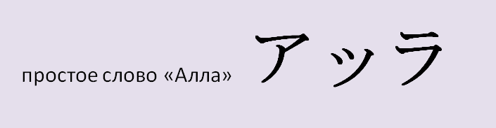 Name Alla in Japanese