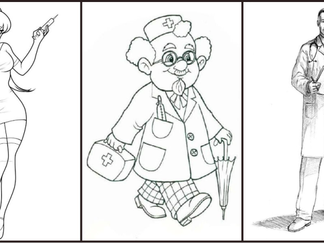 Как нарисовать доктора Айболита поэтапно карандашом для детей? Как нарисовать врача и медсестру карандашом поэтапно?