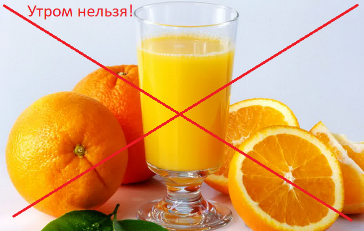 Citrus juices are dangerous to drink in the morning on an empty stomach
