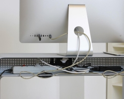 How to hide and decorate the wires from a computer under the table: life, devices and original design solutions