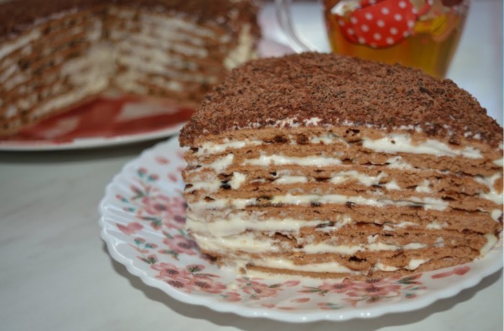 Бисквитные шоколадные коржи для торта на сковороде