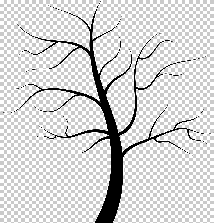 Силуэт дерево рисунок