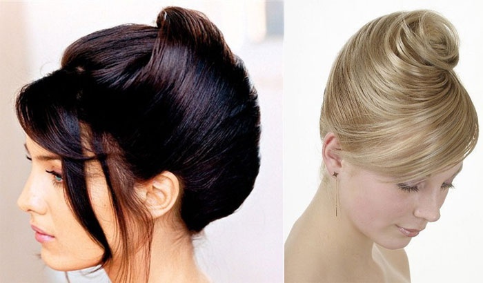Beautiful hairstyle shell for a wedding