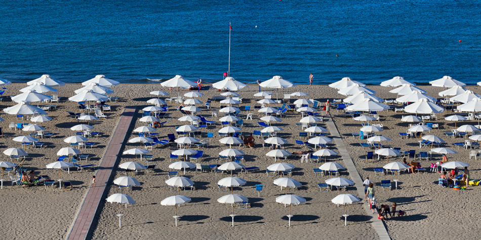 Playas en Margerita di Savoy, Apulia, Italia