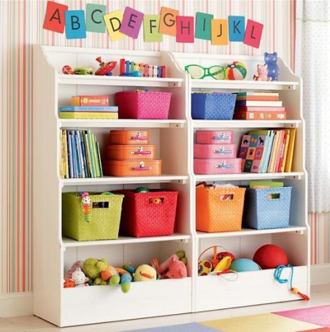 In the nursery, the child should have a place for storing toys.