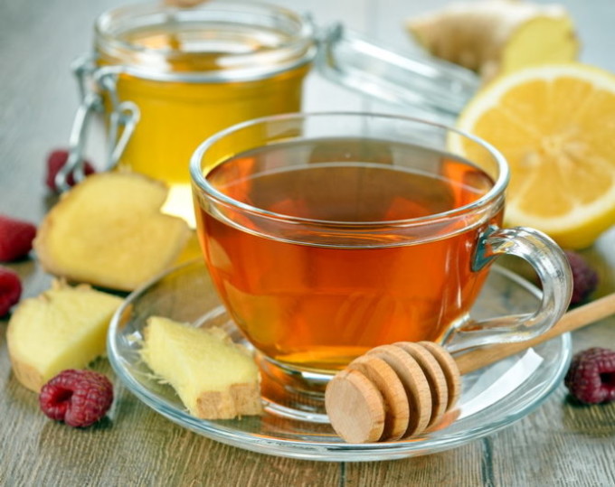 Lemon tea with ginger and honey is not only tasty, but also useful