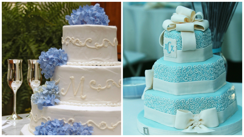 Using flowers and ribbons in wedding cakes