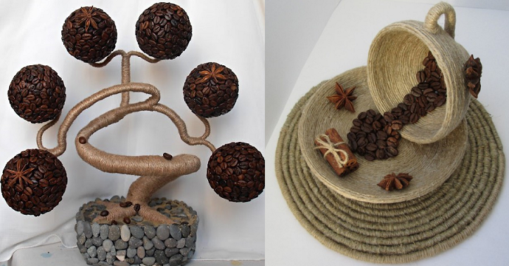 Coffee grain crafts - wood