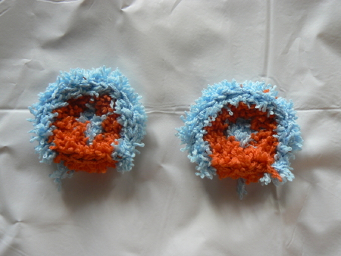 Hat helmet for a boy Crochet: Step 10