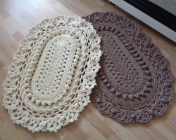 Crochet floor rug for beginners: diagram, description, master class, photo. How to tie a beautiful rug round, square, oval, rectangular, openwork, star, Japanese crocheting with your own hands?
