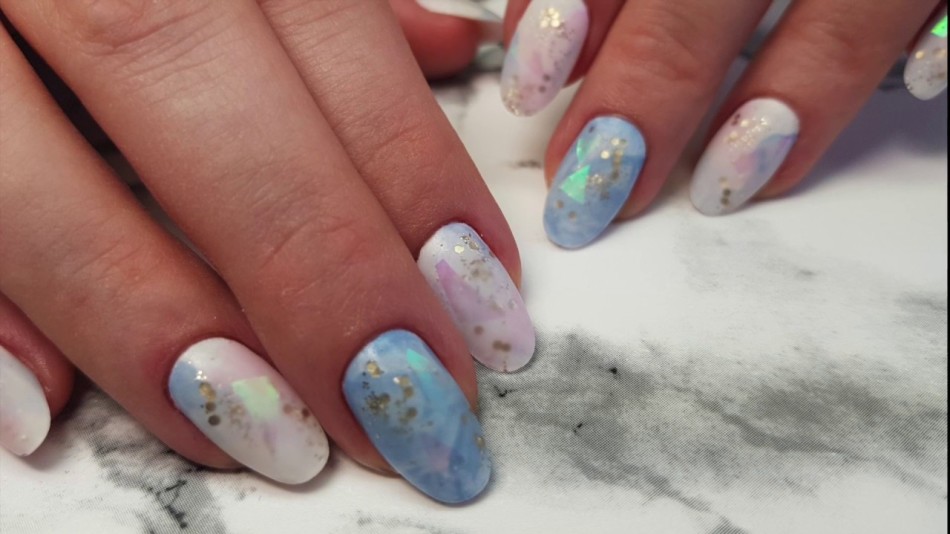 Opal on the nails