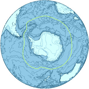 Les limites de l'Antarctique