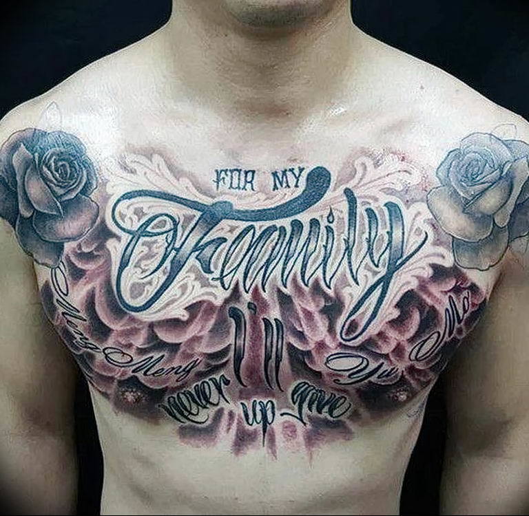Tattoo on the chest 4