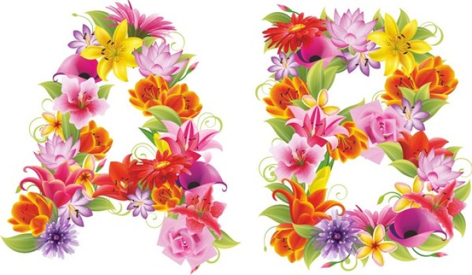 Frumoase scrisori rusești cu flori pentru decorare