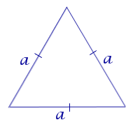 L'area di un triangolo corretto equilatero
