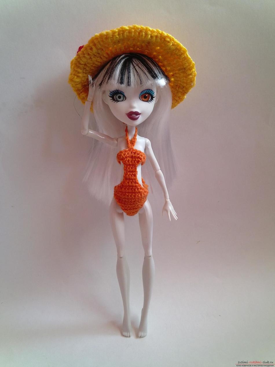 Bright orange swimsuit with the style of Monster Hai!