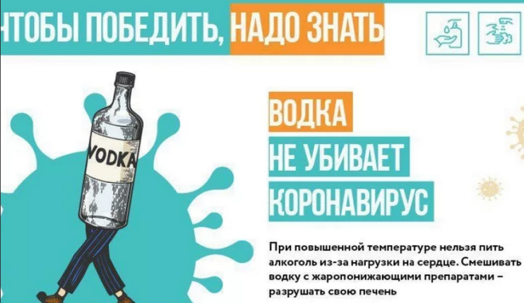 Vodka against coronavirus does not help, but only harms