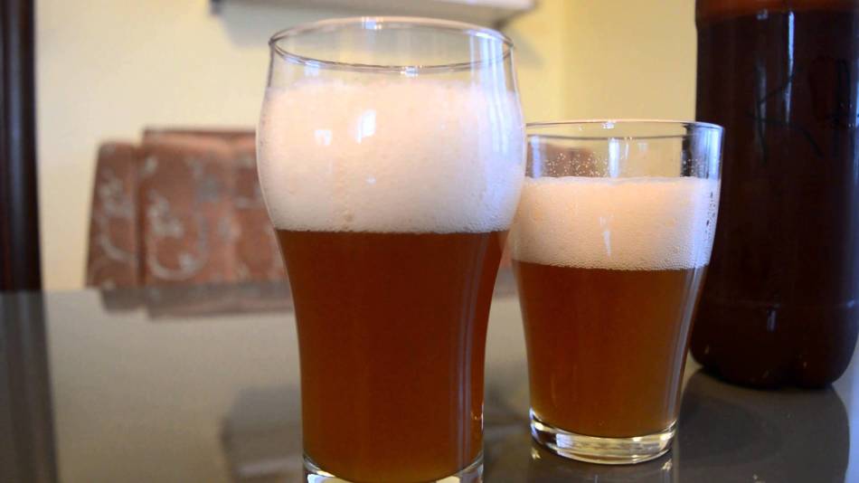 Homemade barley beer