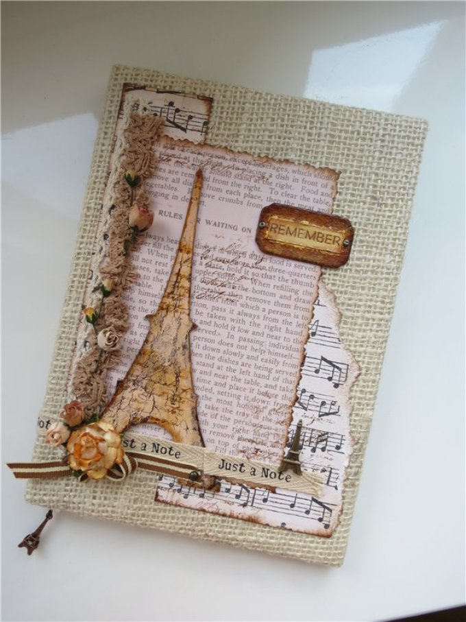 Old notes or old newspaper clippings will give a daily a diary vintage