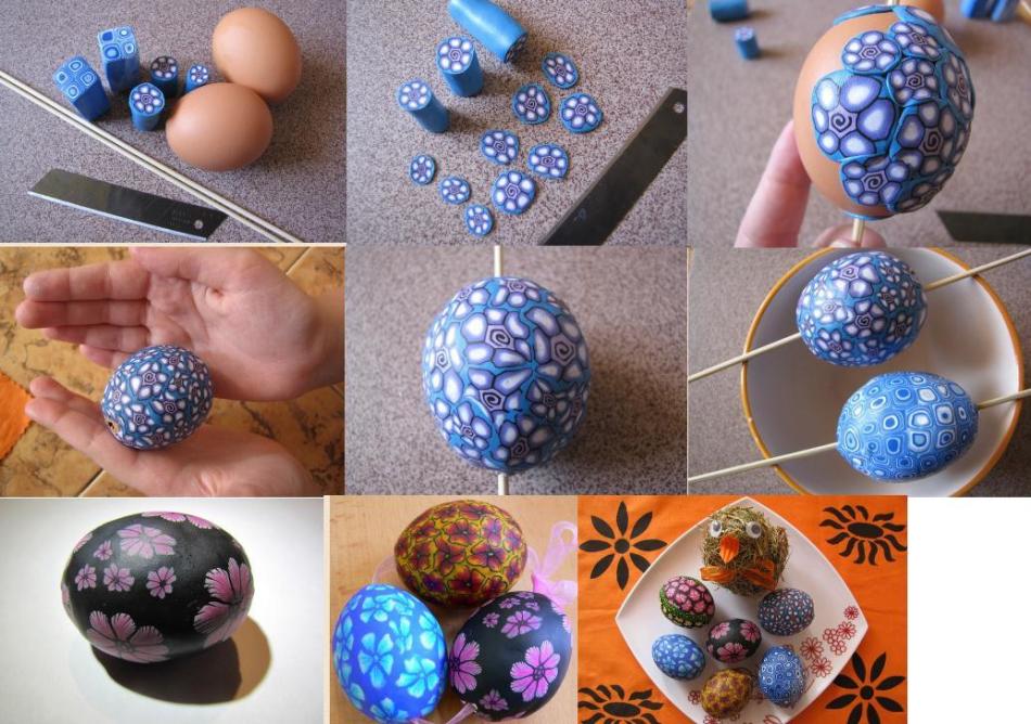 Crafts from plasticine to Easter