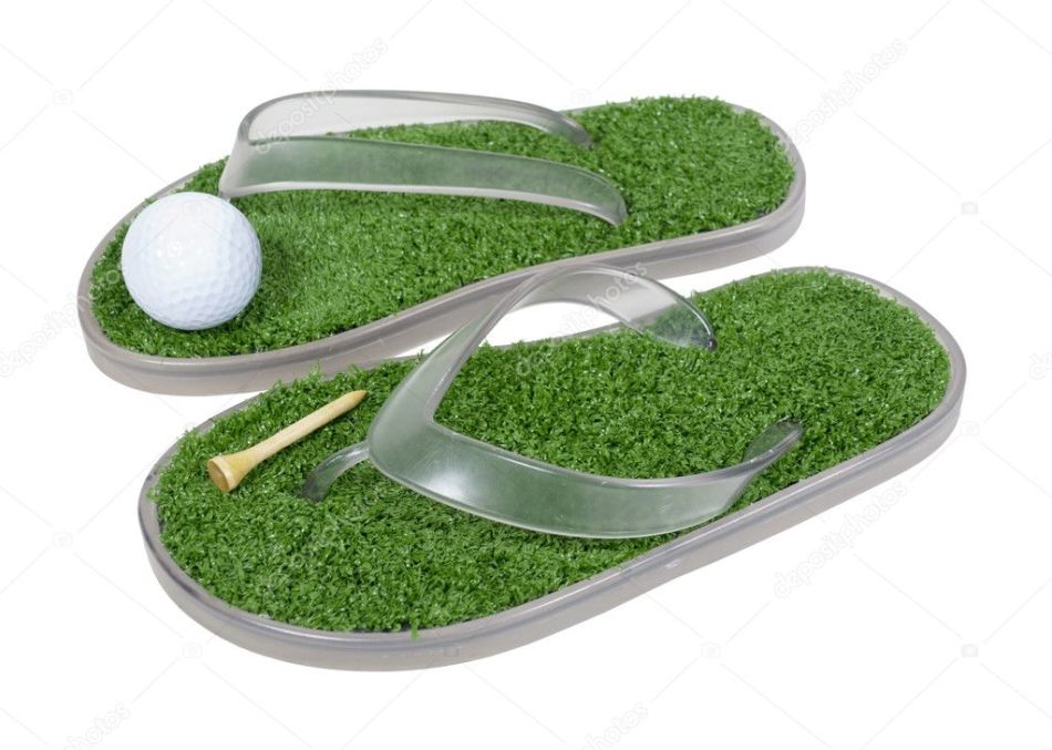 Golf taps with grass - an original gift for girls who bored on the fly
