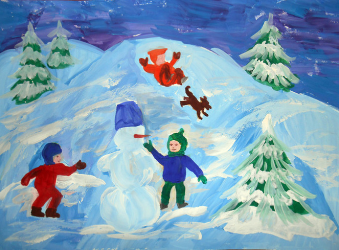 All -Russian competition of New Year's drawings for children - examples