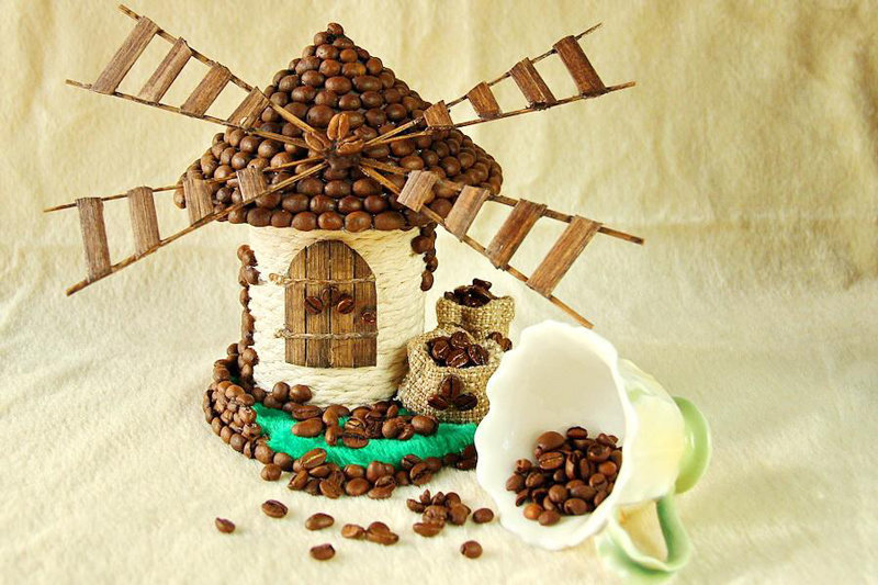Kézműves kávébab ház
