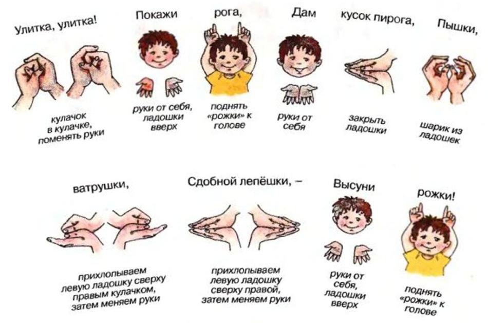 Example of finger gymnastics for speech development