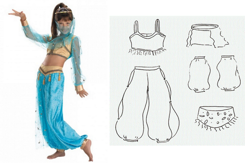 Costume of the beautiful Princess Jasmine