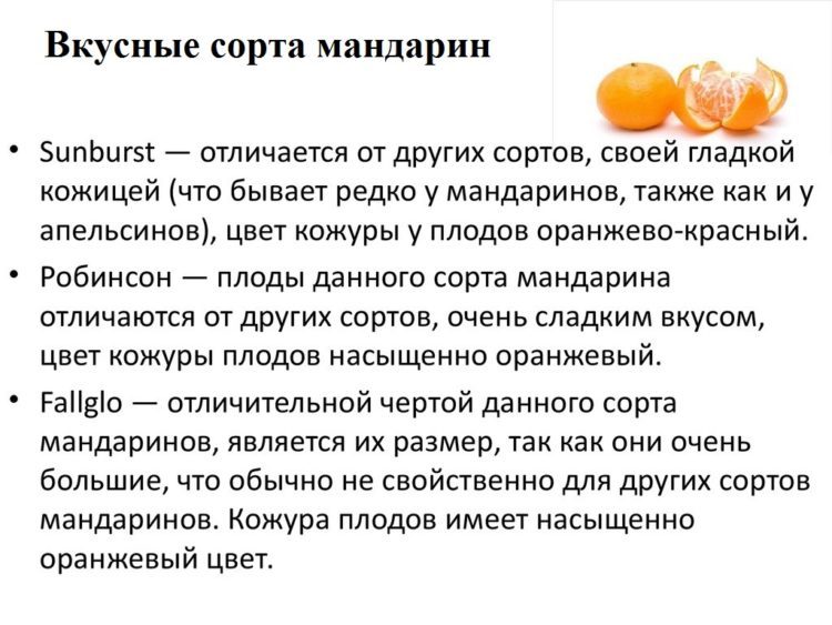 Описание сортов