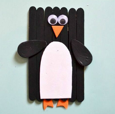 Penguin dari tongkat es krim