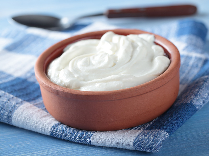 Often used yogurt mask also contains calcium