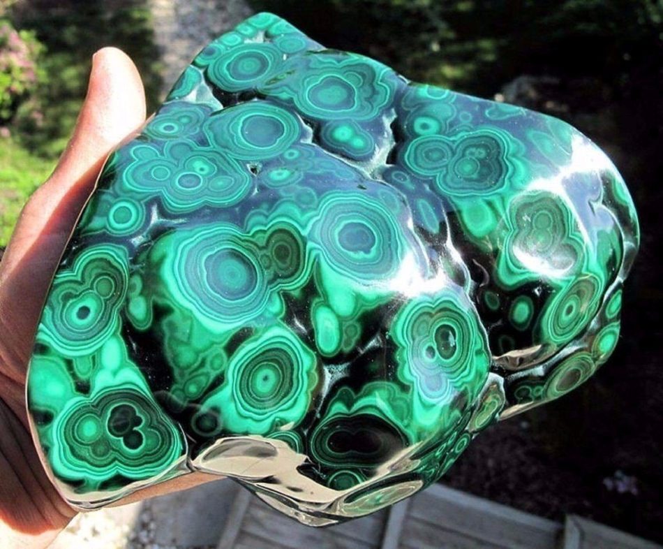 Le motif de malachite unique