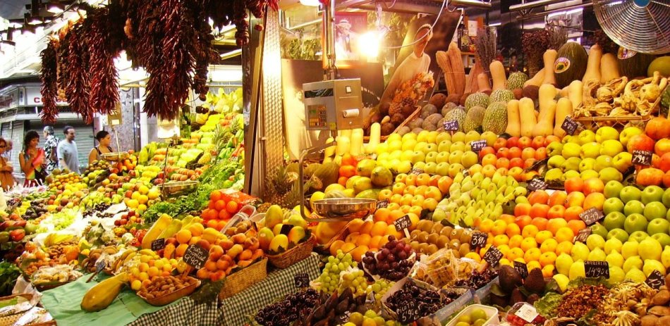 La Bokeria, Barcelona, \u200b\u200baz élelmiszerpiac Spanyolország