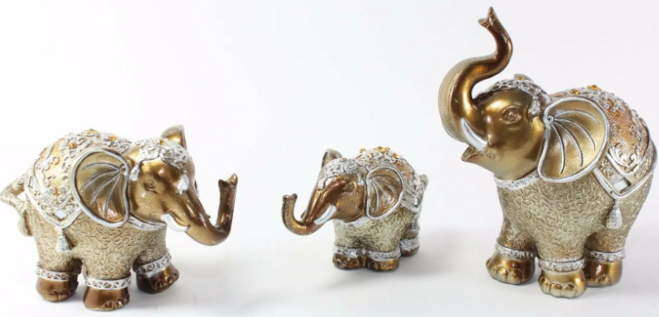 Статуэтки семьи слонов в фен-шуй