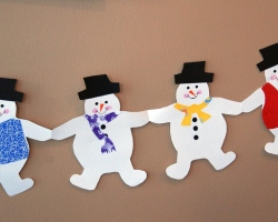 A snowman on a window from paper to decorate windows for the New Year: print and cut out patterns and stencils for stickers and drawing on windows, photo. Mischievous, openwork, colored snowman, Olaf from paper: stencils, templates, pricks for the New Year's window decoration