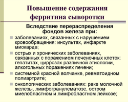 Megnövekedett ferritin a nők és a férfiak vérében - mit jelent ez? Mit kell tenni a magas ferritinnel, hogyan lehet csökkenteni?