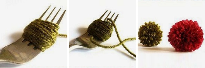 How to make a spider of thread on a fork?
