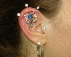 Industrial - ear piercing: types, ideas, photos, care, complications and consequences